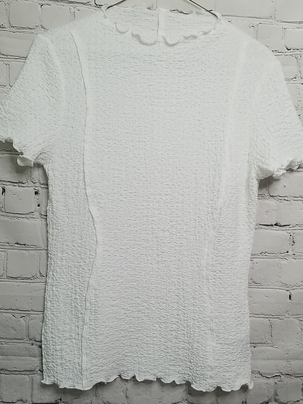URBAN REVIVO Womens Top XLarge Lettuce Sleeves Lettuce Hem EUC
